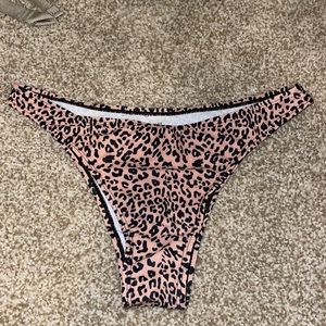 Leopard print bathing suit bottom